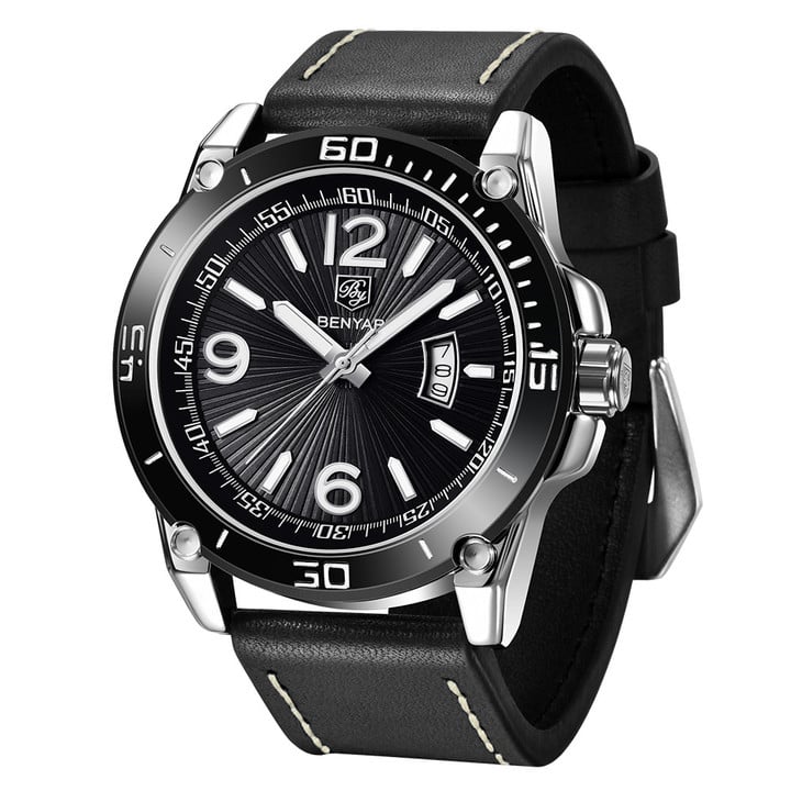 Benyar Leather Casual Watch