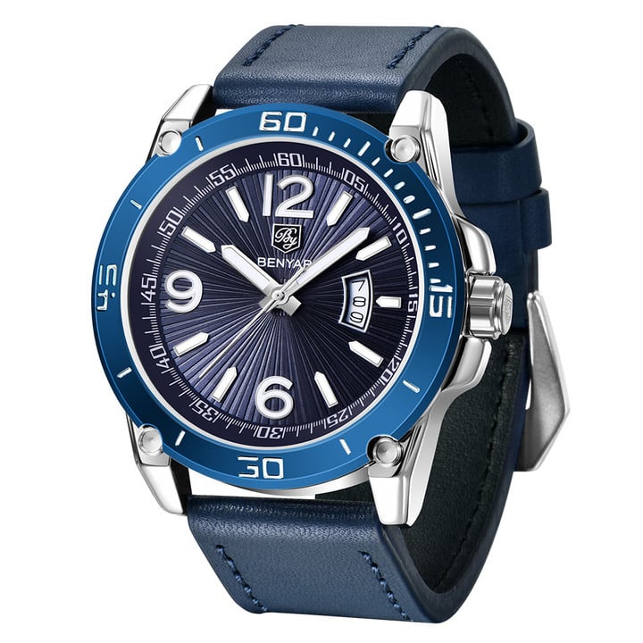 Benyar Leather Casual Watch