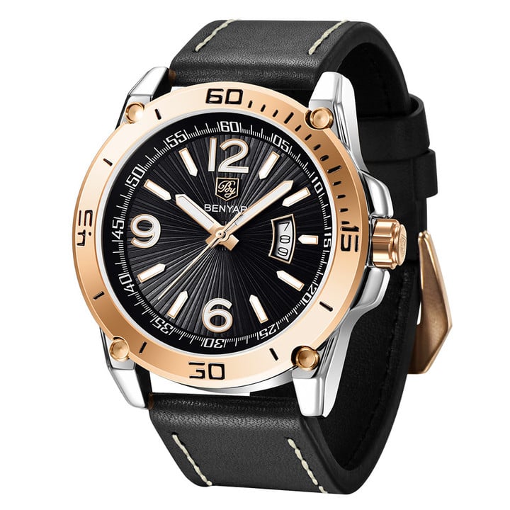 Benyar Leather Casual Watch