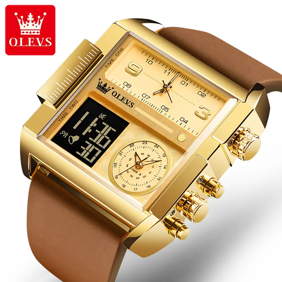 Olevs 1101 Digital Analog Square watch
