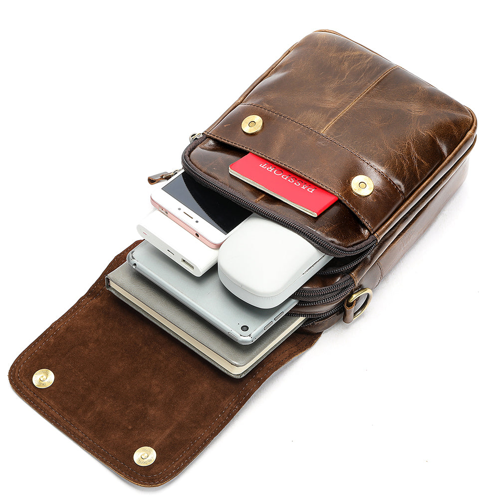 The Outlander-Premium Brown Leather Bag