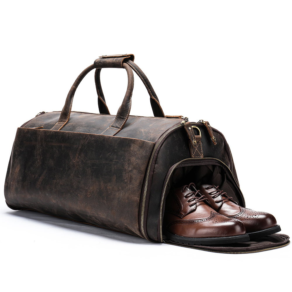 Crazy Horse Leather Travel Bag