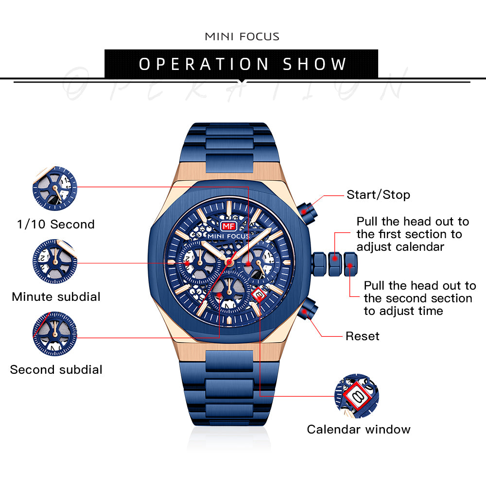 MINIFOCUS 0411G Chronograph Watch