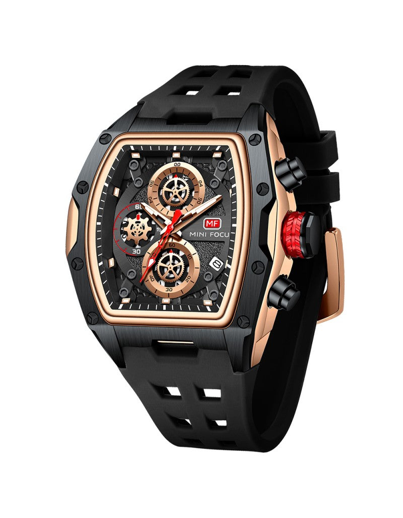 MINIFOCUS 0473G Men Chronograph Silicone Strap Watch