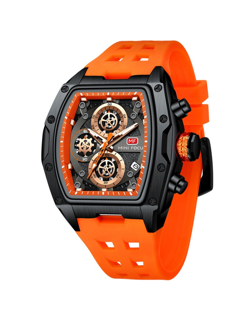MINIFOCUS 0473G Men Chronograph Silicone Strap Watch
