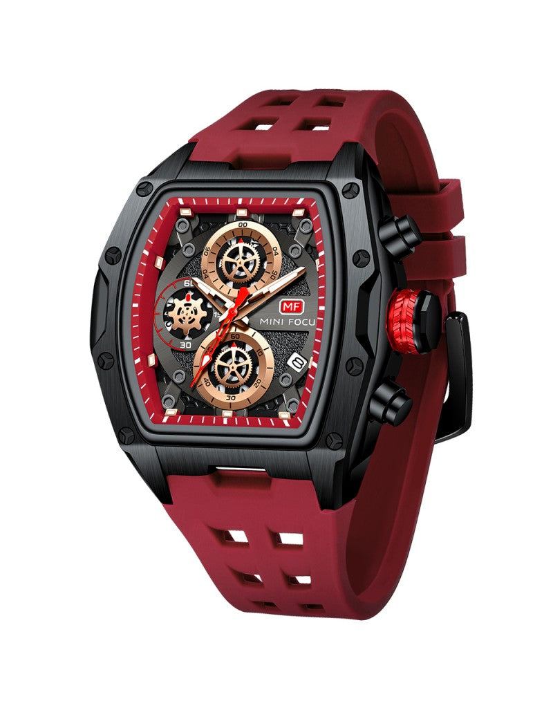 MINIFOCUS 0473G Men Chronograph Silicone Strap Watch