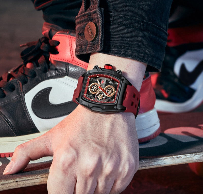 MINIFOCUS 0473G Men Chronograph Silicone Strap Watch