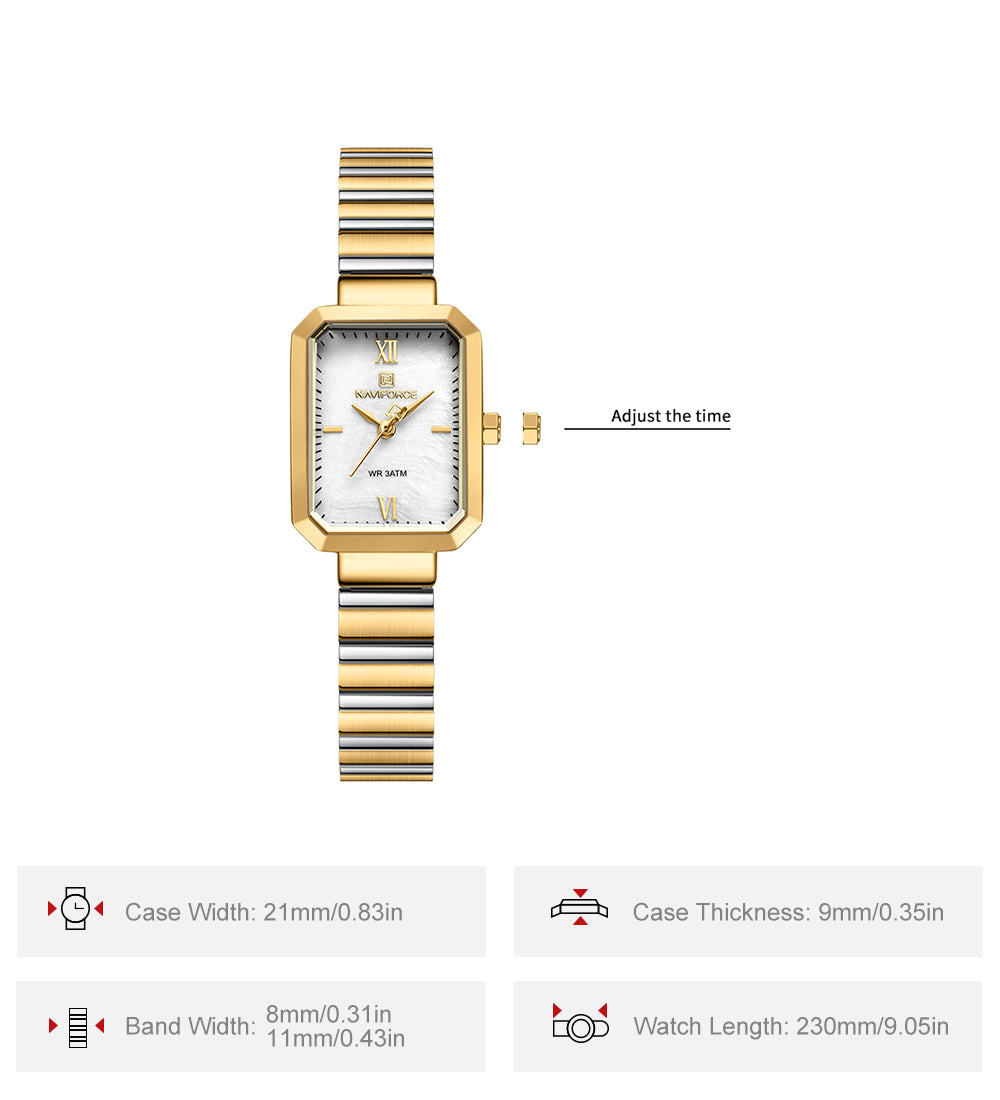 NAVIFORCE 5039s Luxury Gold Ladies Watch