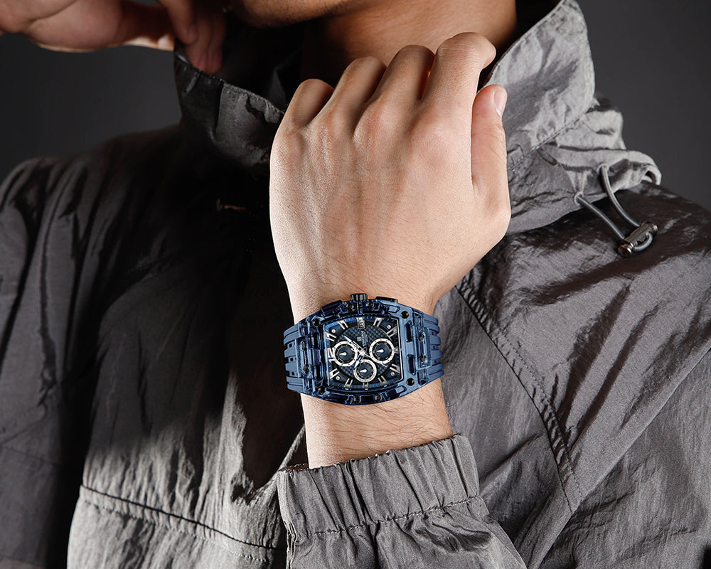 Naviforce NF7105 Sports Transparent Chronograph men watch