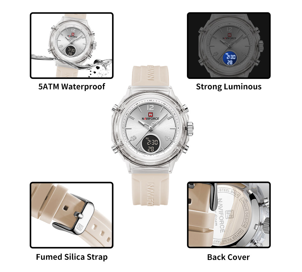 NAVIFORCE 7109 LCD Digital Ladies Watch