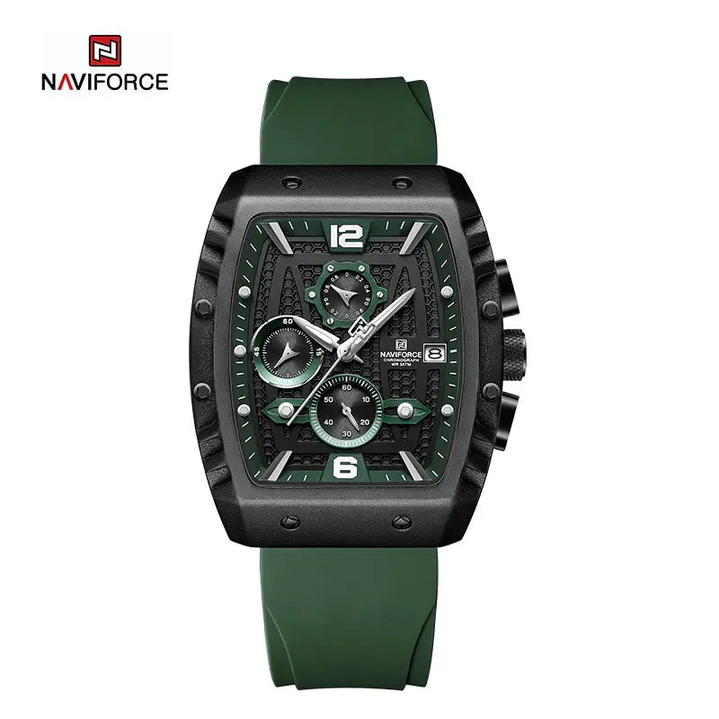 NAVIFORCE 8025 Colorful Square Case Chronograph Sport Watch