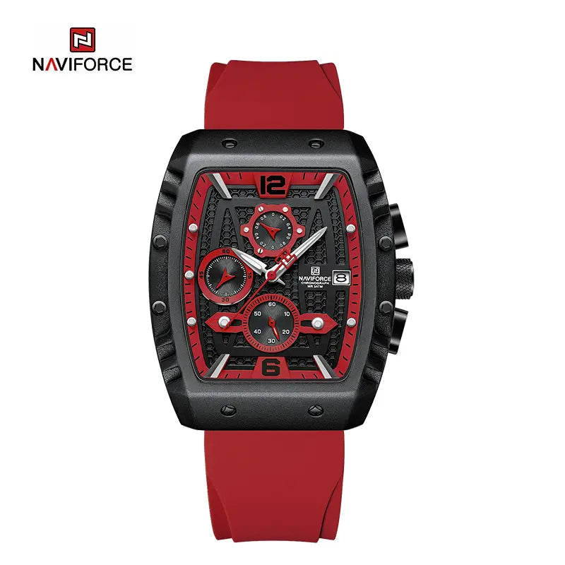 NAVIFORCE 8025 Colorful Square Case Chronograph Sport Watch