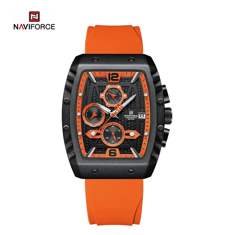 NAVIFORCE 8025 Colorful Square Case Chronograph Sport Watch