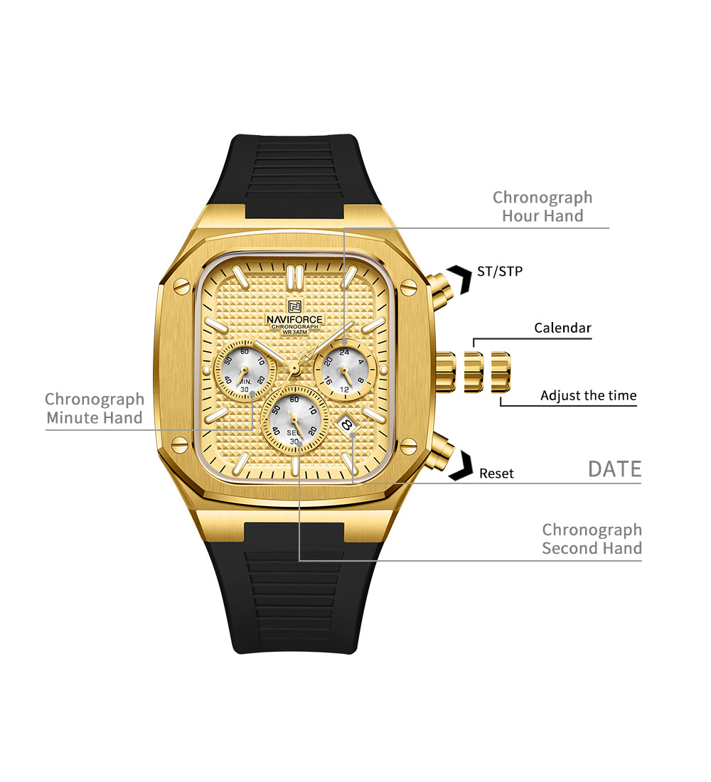 NAVIFORCE 8037 Men’s Square Classic Watch