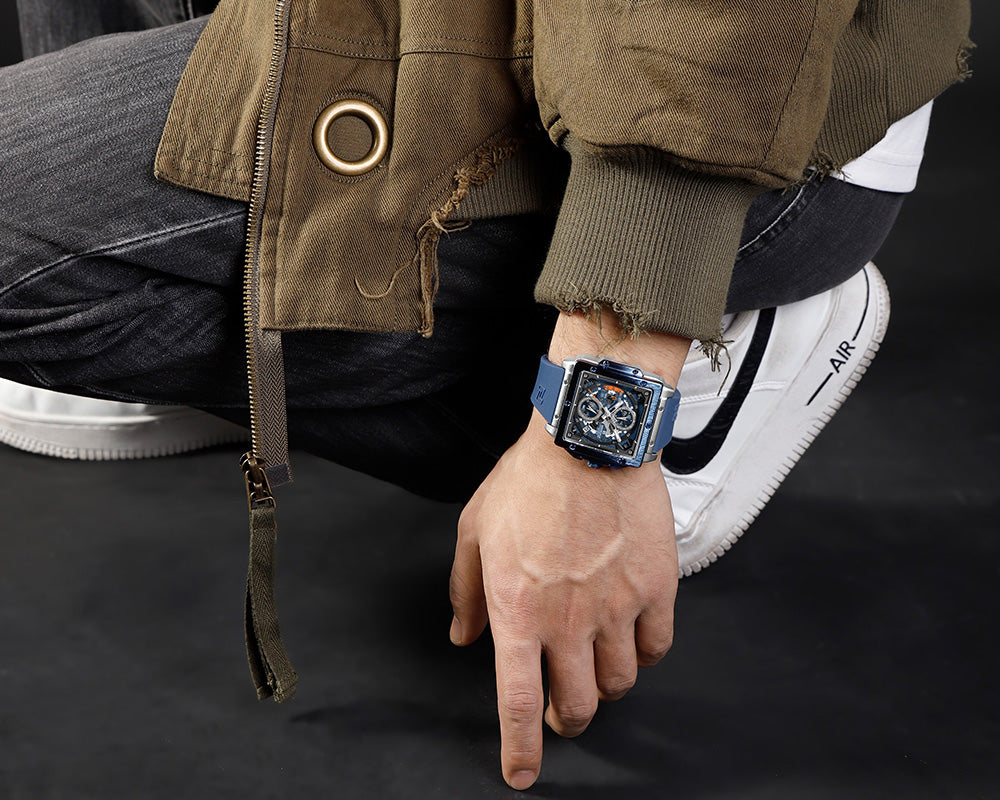 Naviforce 8064 Square Chronograph Men Watch