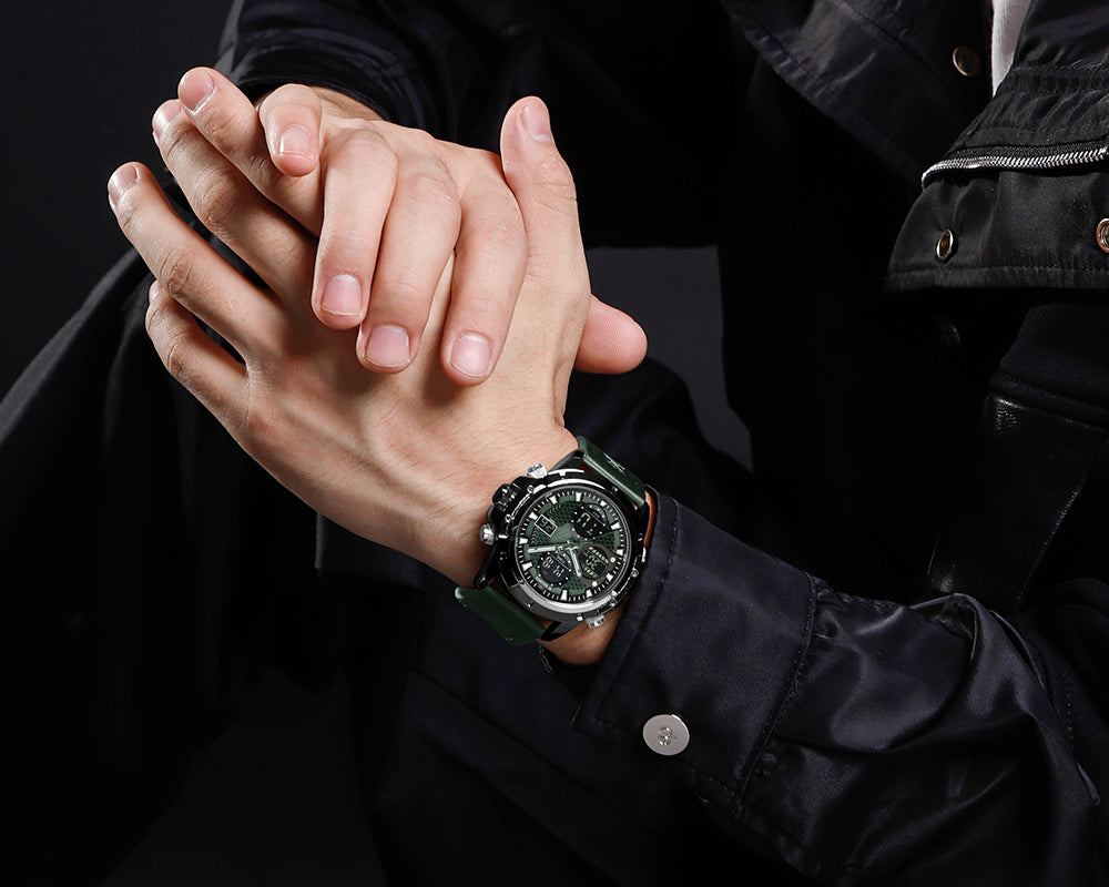 NNaviforce 9225 Men’s Multi-Function Genuine Leather Watch