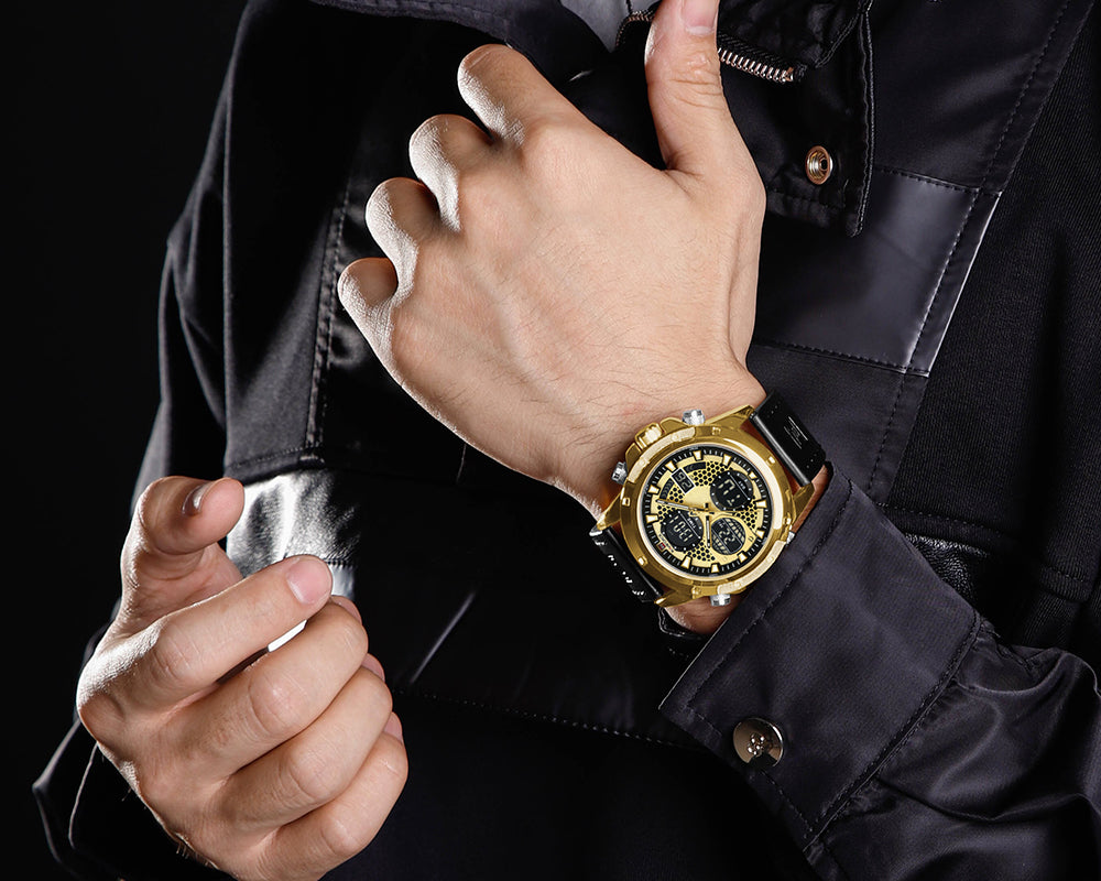 NNaviforce 9225 Men’s Multi-Function Genuine Leather Watch