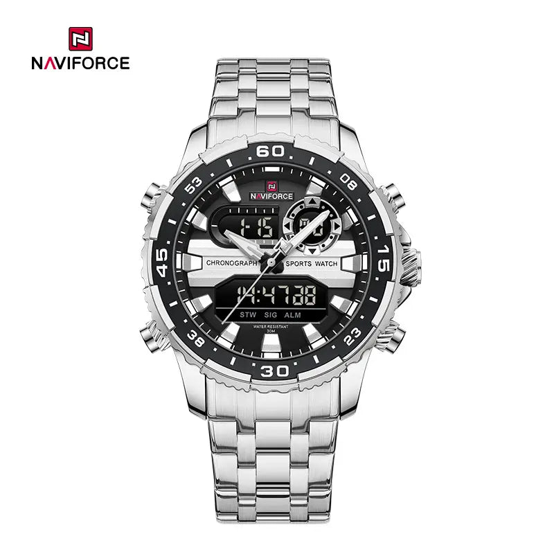 Naviforce 9234 Multi-Function Dual-Display Heavy Machinery Design Watch