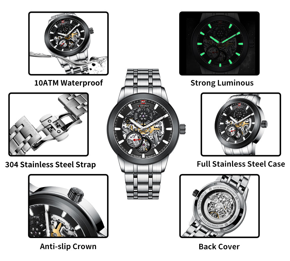 NAVIFORCE NFS1002 Business Casual Automatic Mechanical 100m Waterproof Watch