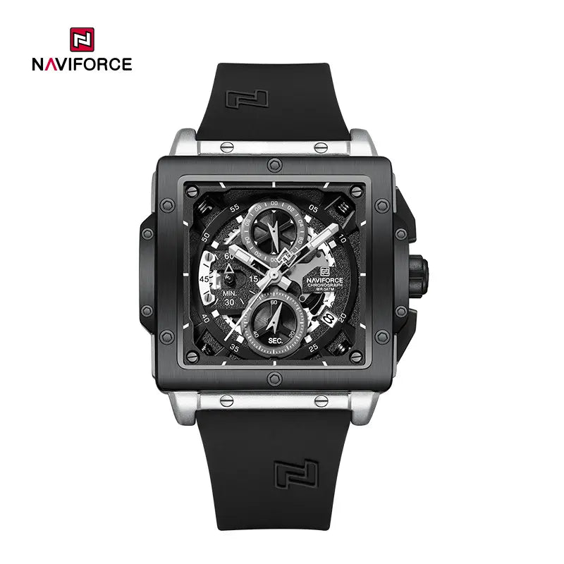Naviforce 8064 Square Chronograph Men Watch