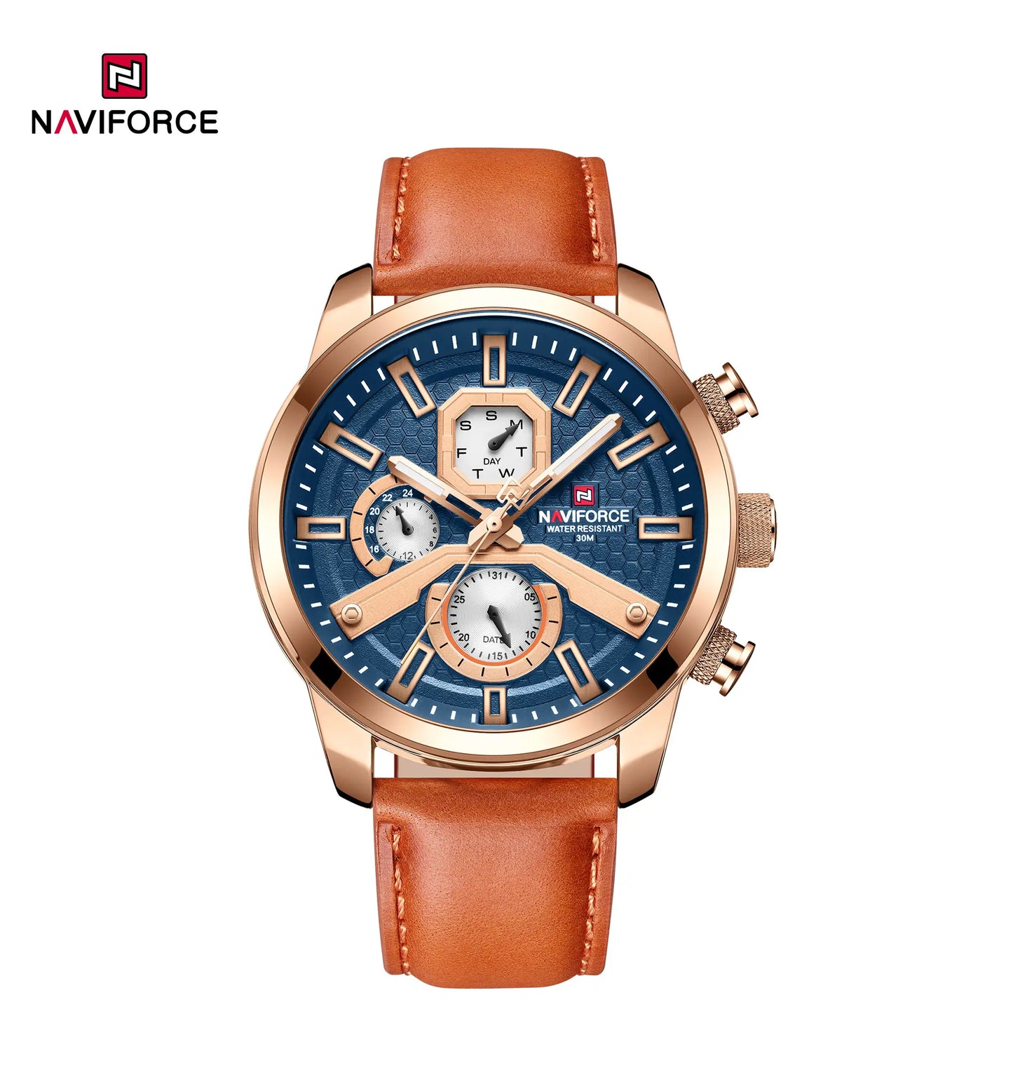 NAVIFORCE 9211L Quartz Sport Leisure Genuine Leather Watch