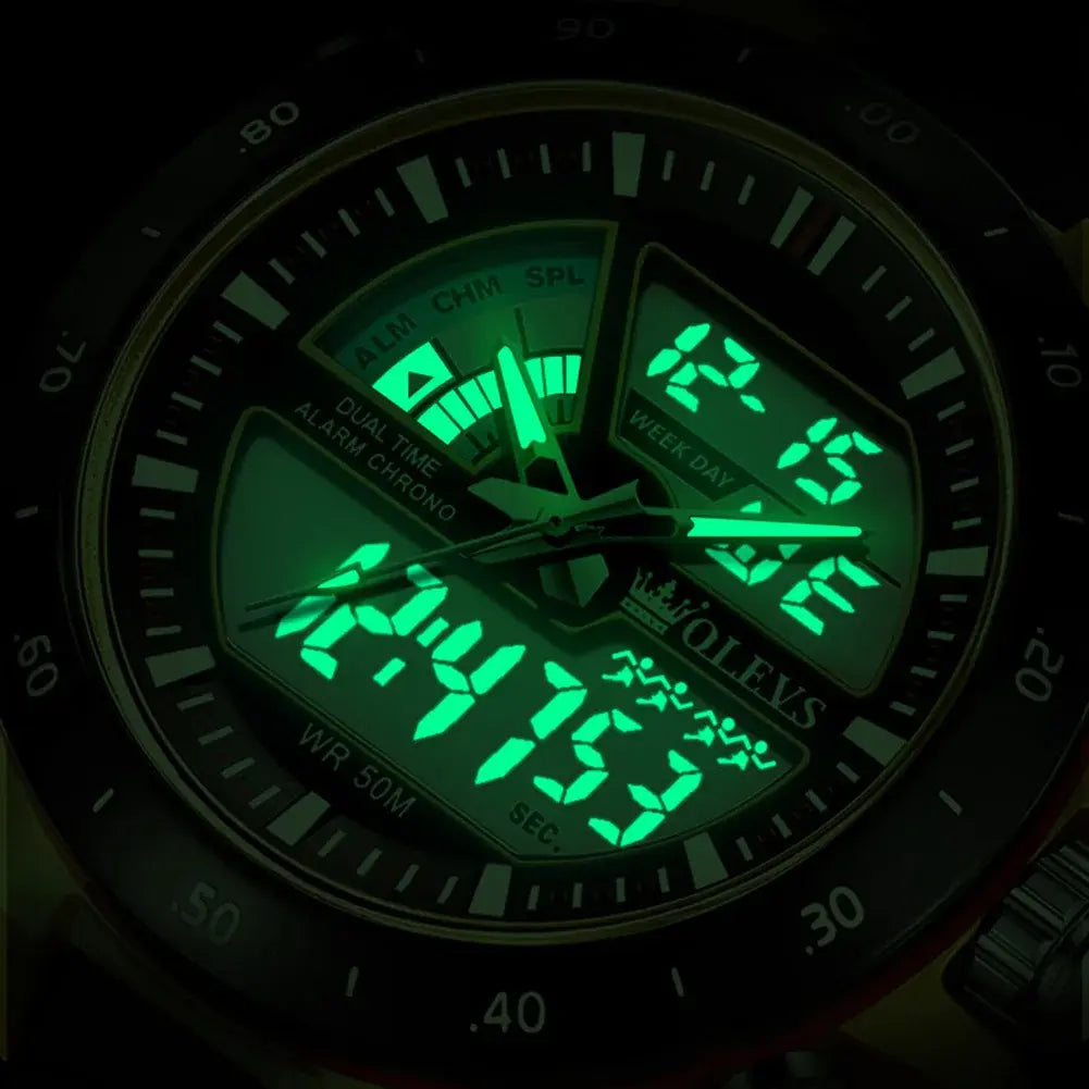OLEVS 1110 Analog Digital Waterproof Luminous Men’s Watch