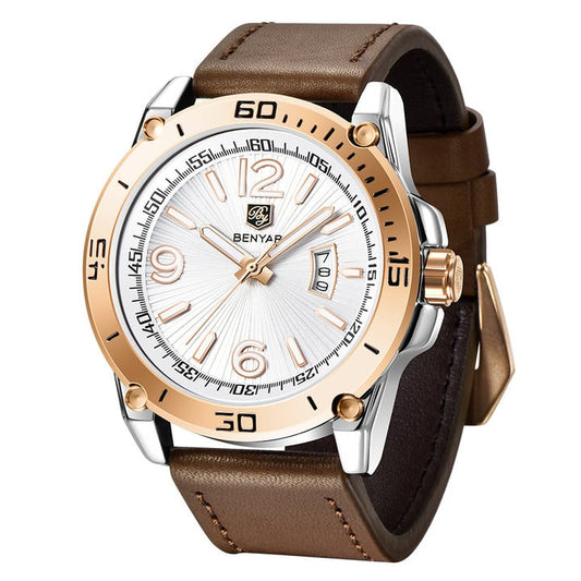 Benyar Leather Casual Watch