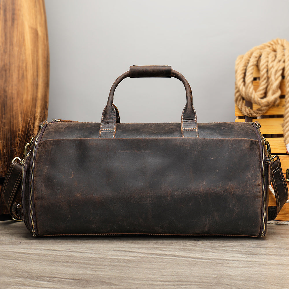 Crazy Horse Leather Travel Bag