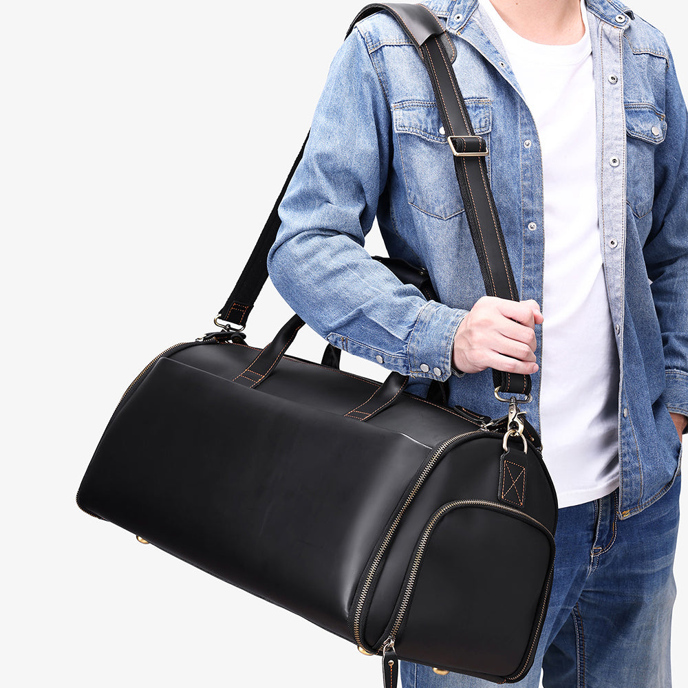 Crazy Horse Leather Travel Bag