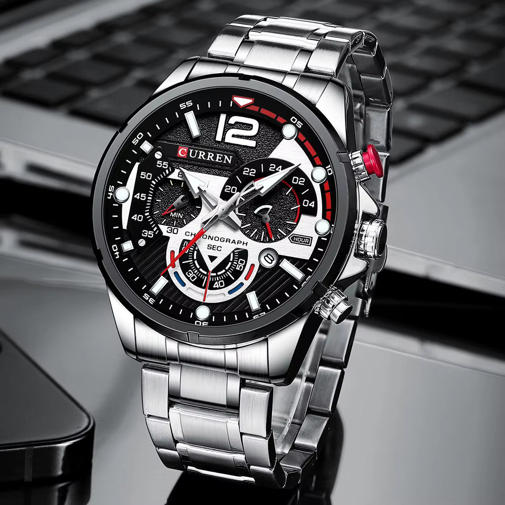 Curren 8395 Luxury Stainless Steel Wristwatch