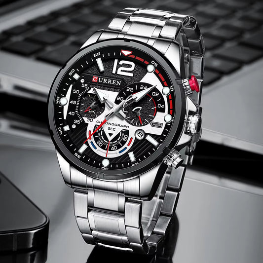 Curren 8395 Luxury Stainless Steel Wristwatch
