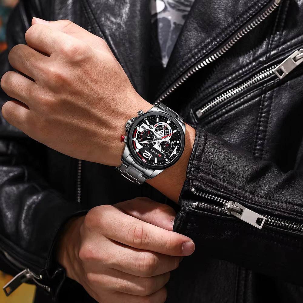 Curren 8395 Luxury Stainless Steel Wristwatch