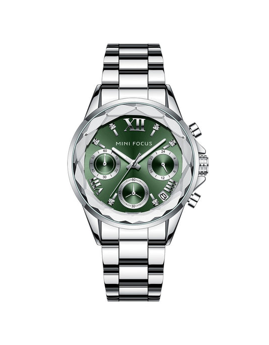 MINIFOCUS 0466L Multifunction stainless steel Band Ladies Watch