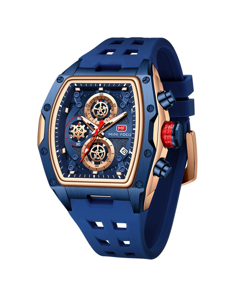 MINIFOCUS 0473G Men Chronograph Silicone Strap Watch