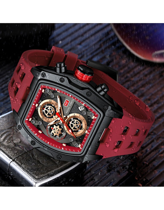 MINIFOCUS 0473G Men Chronograph Silicone Strap Watch