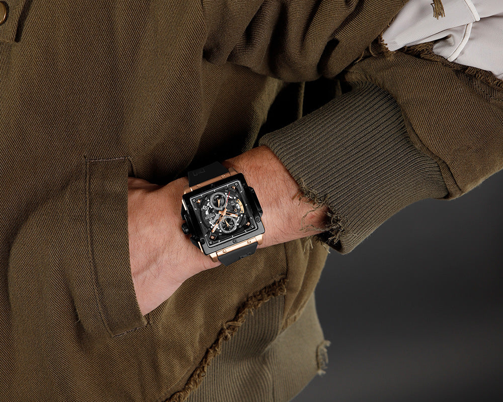 Naviforce 8064 Square Chronograph Men Watch