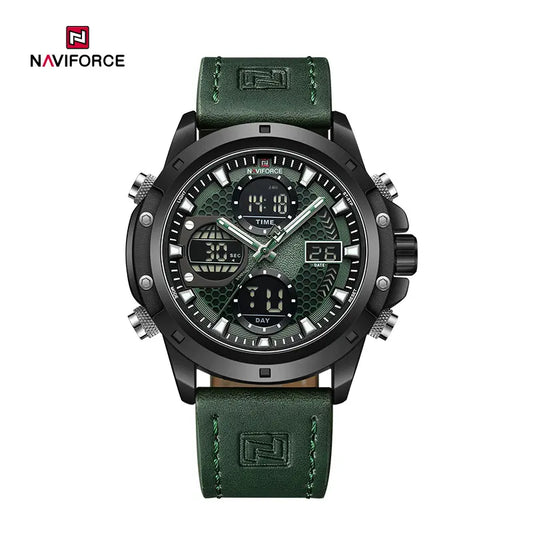 NNaviforce 9225  Men’s Multi-Function Genuine Leather Watch
