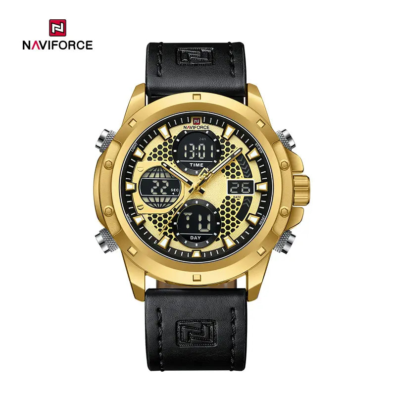 NNaviforce 9225  Men’s Multi-Function Genuine Leather Watch