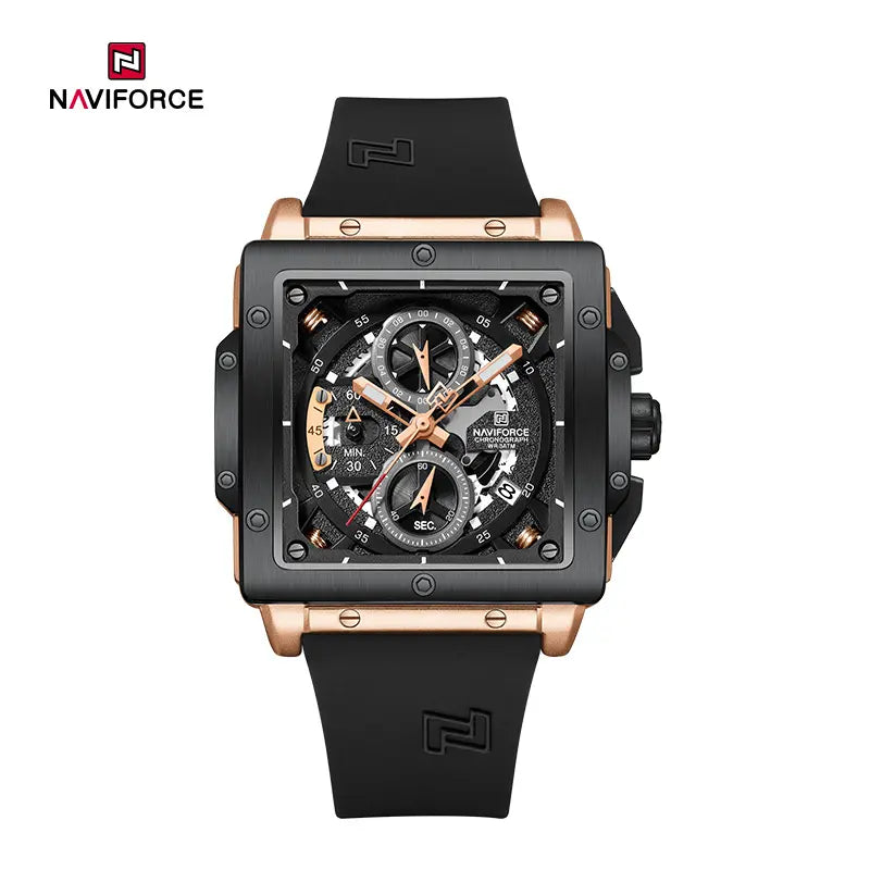 Naviforce 8064 Square Chronograph Men Watch