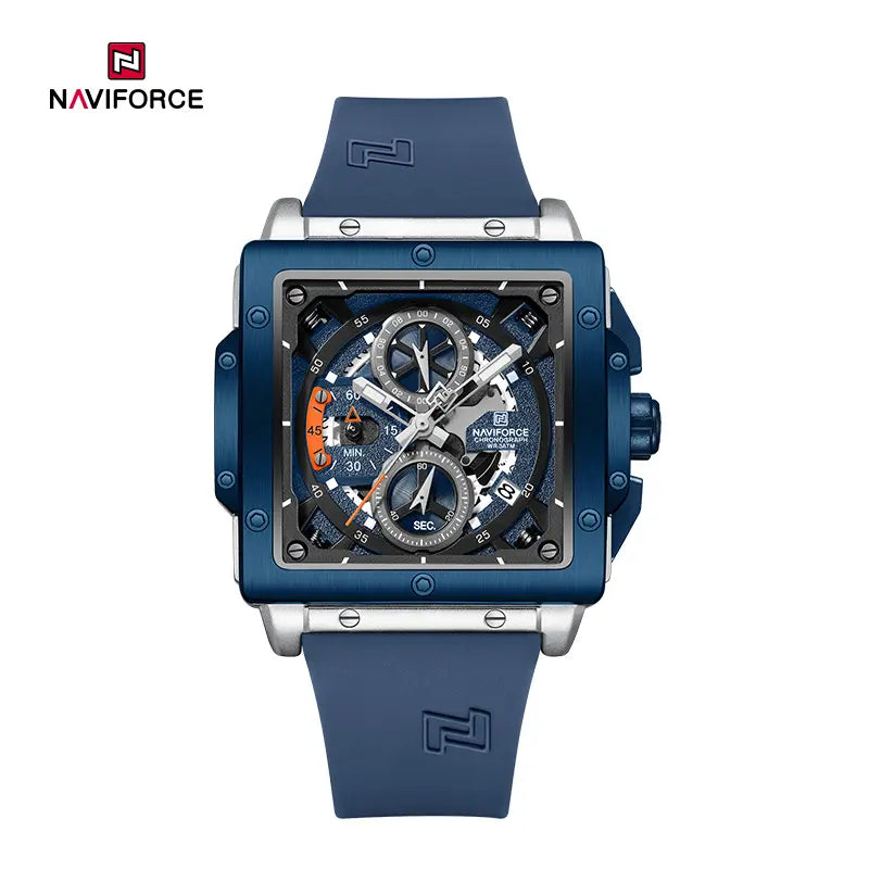 Naviforce 8064 Square Chronograph Men Watch